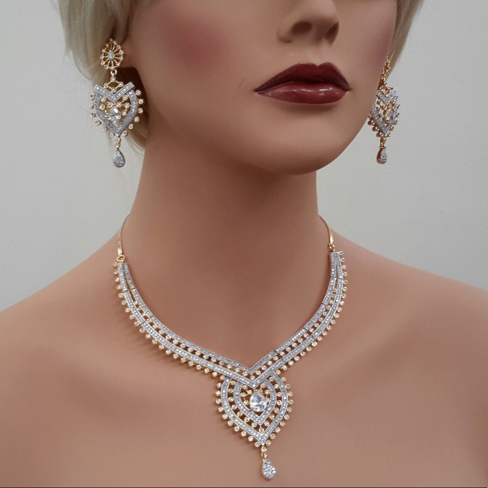 NWT Cubic Zirconia Necklace Set - Picture 8 of 8